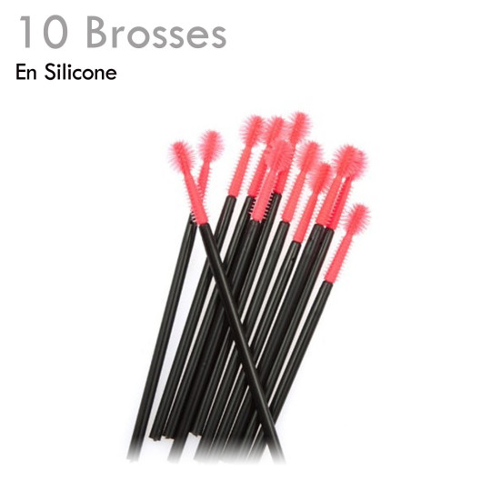 10 brosses Silicone à Tête