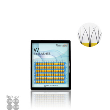 Palette W : Bouquets Préfaits 3D en W, pour Volume Russe Subtil ou Pose Hybride Rapide