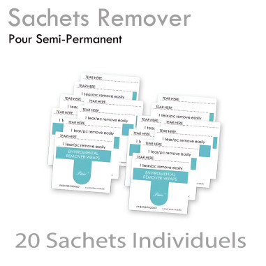 Sachets ou Papillotes avec Remover pour Vernis Semi Permanent. Individuels et Ultra Pratique