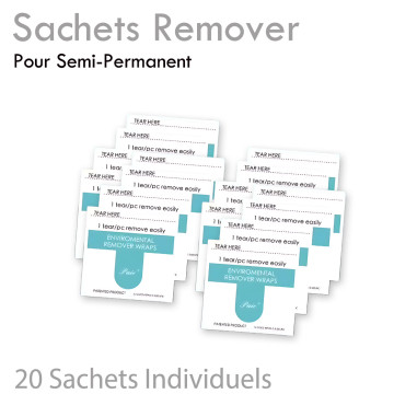 Sachets ou Papillotes avec Remover pour Vernis Semi Permanent. Individuels et Ultra Pratique