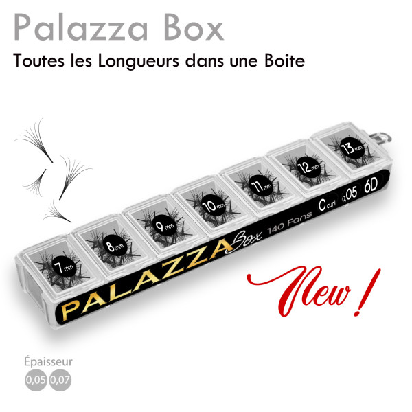 Palazza Box : Une boite de bouquets préfaits pour Extension de Cils, avec toutes les longueurs de fans !