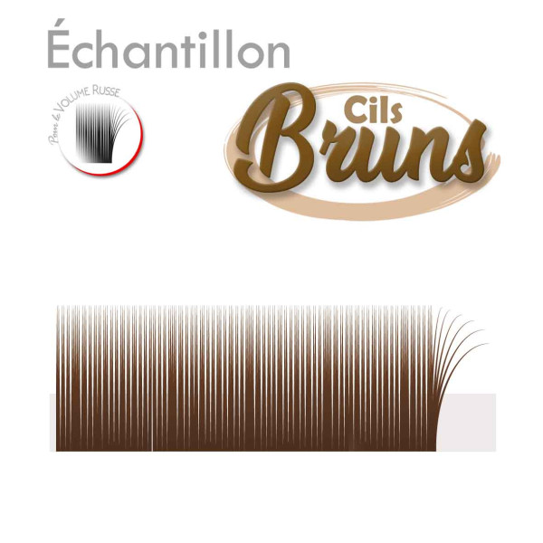 Échantillon de Cils, Découvrez la tendance des Cils Bruns pour extensions de cils