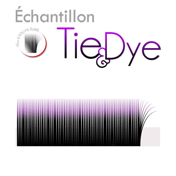 Échantillon de Cils, Découvrez les Tie&Dye Violet pour Extension Volume Russe