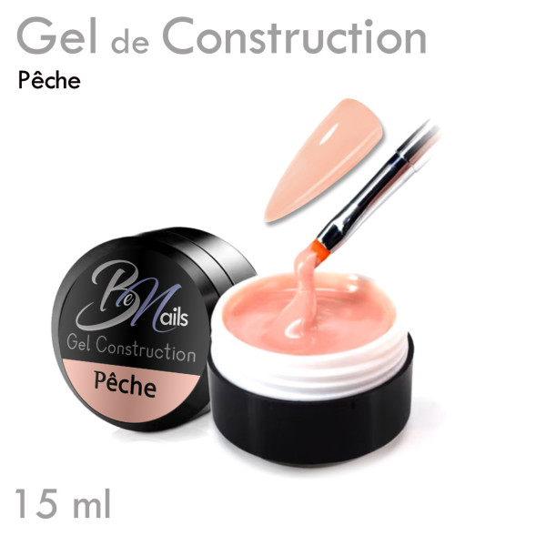 Gel de Construction - Builder Gel Pêche Saumon Camouflage Nude UV / Led idéal Modelage Rallonge Chablon