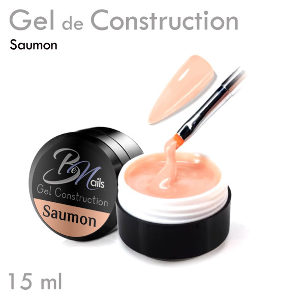 Gel de Construction - Builder Gel  Saumon Pêche  Camouflage Naturel UV / Led idéal Modelage Rallonge Chablon